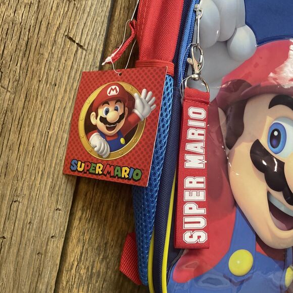 NEW! Nintendo Super Mario Bros. 17" Backpack Book Bag with padded Laptop Sleeve - Picture 4 of 11